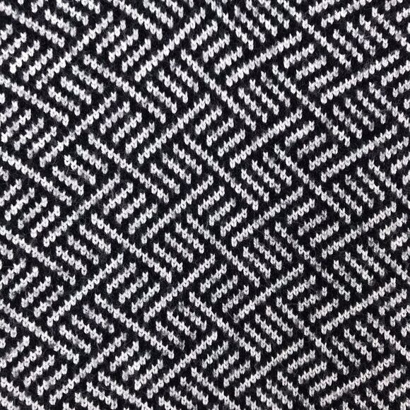 Zara Knit Dress Bodycon Scoop Back Cap Sleeve Black White Herringbone Size Small - Picture 5 of 8